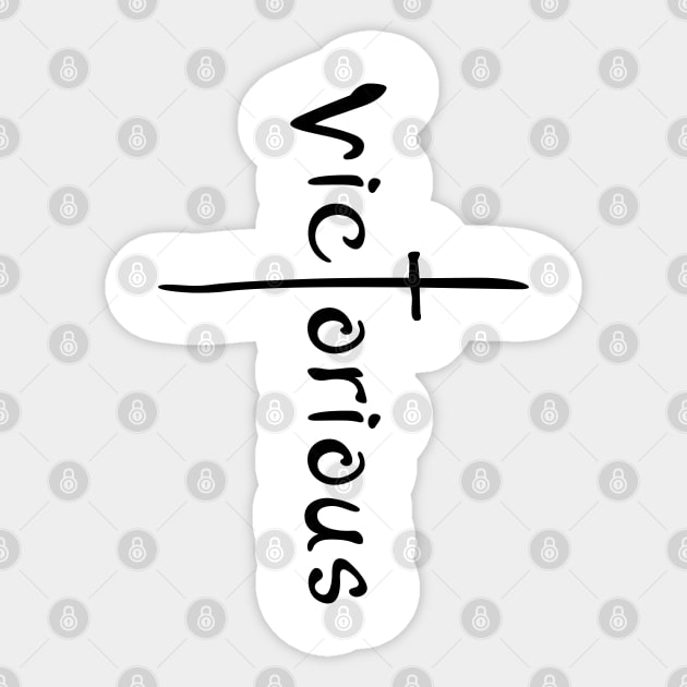 Victorious Cross Sticker by Sanford Studio